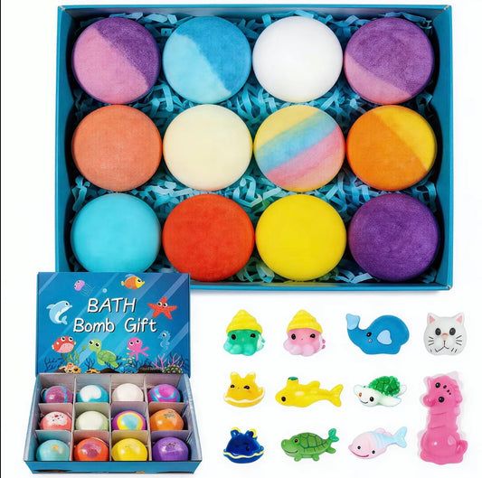 12-Piece Ocean Surprise Toy Bath Bomb Set