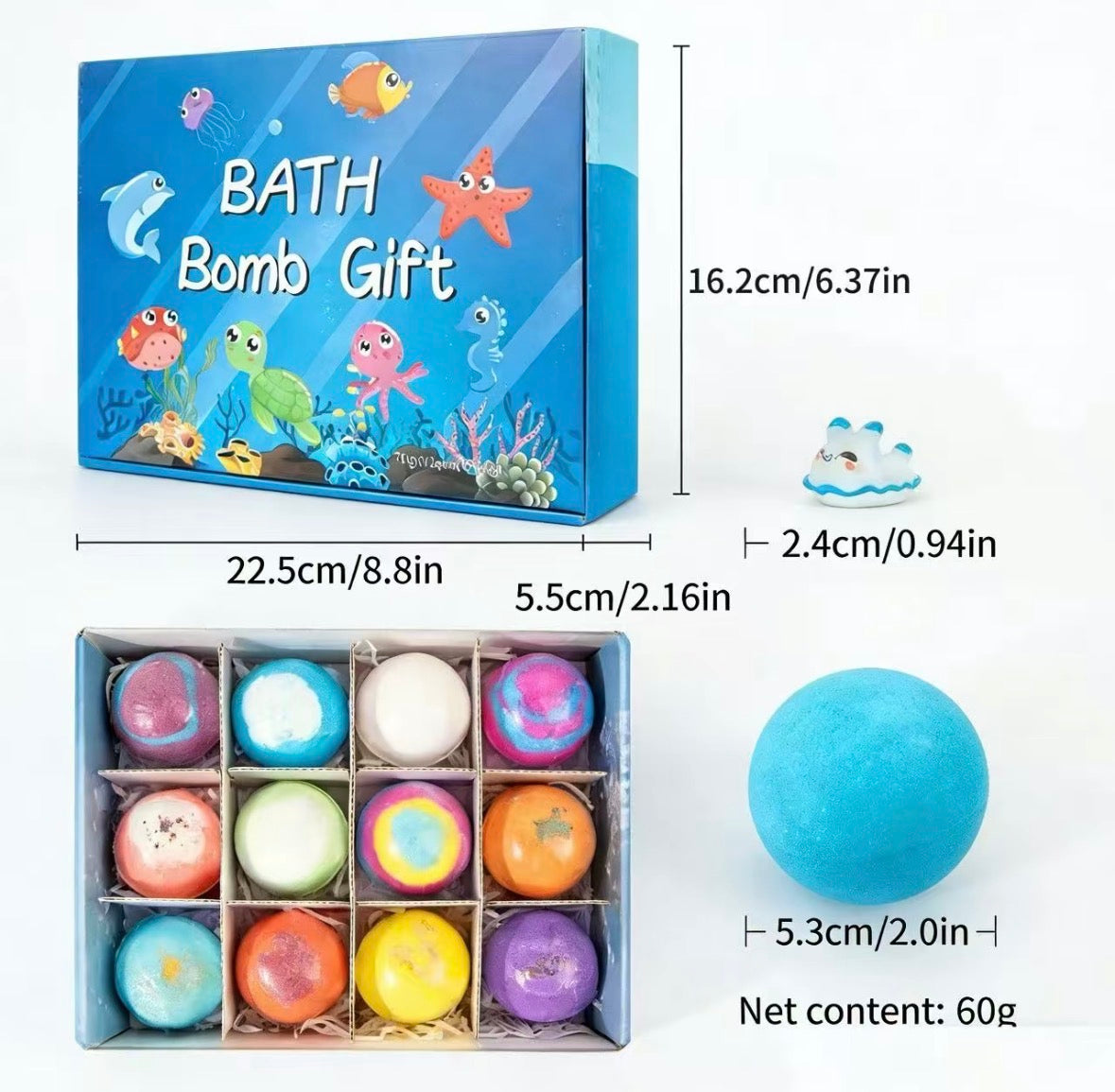 Splashy Surprises™ 12-Piece Surprise Toy Bath Bomb Set